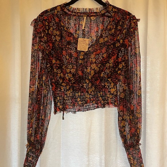 NWT Free People Twyla Floral Print Top size XS - Picture 5 of 10